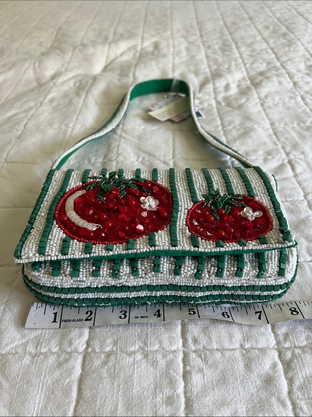 Made in India Tomato Beaded Bag - Picture 4 of 16
